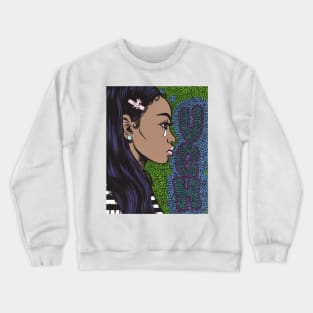 Ugh! Crying Comic Girl Crewneck Sweatshirt